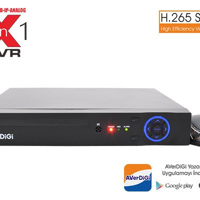 XVR AD-5004XVR 4 KANAL 5MP DESTEKLİ 5M-N XVR H.265 1x6TB HDMI&VGA&BNC